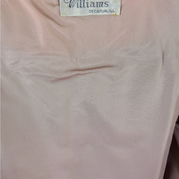 Stunning! 50s Vintage Fitted Coat Rubbed Suede Princess Coat Mink Fur Collar S - Picture 6 of 7